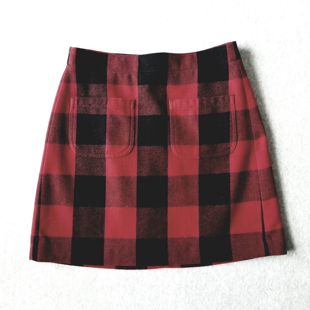 J. Crew Womens Size 0 Academia Preppy Front Pocket Wool Blend A Line Mini Skirt
